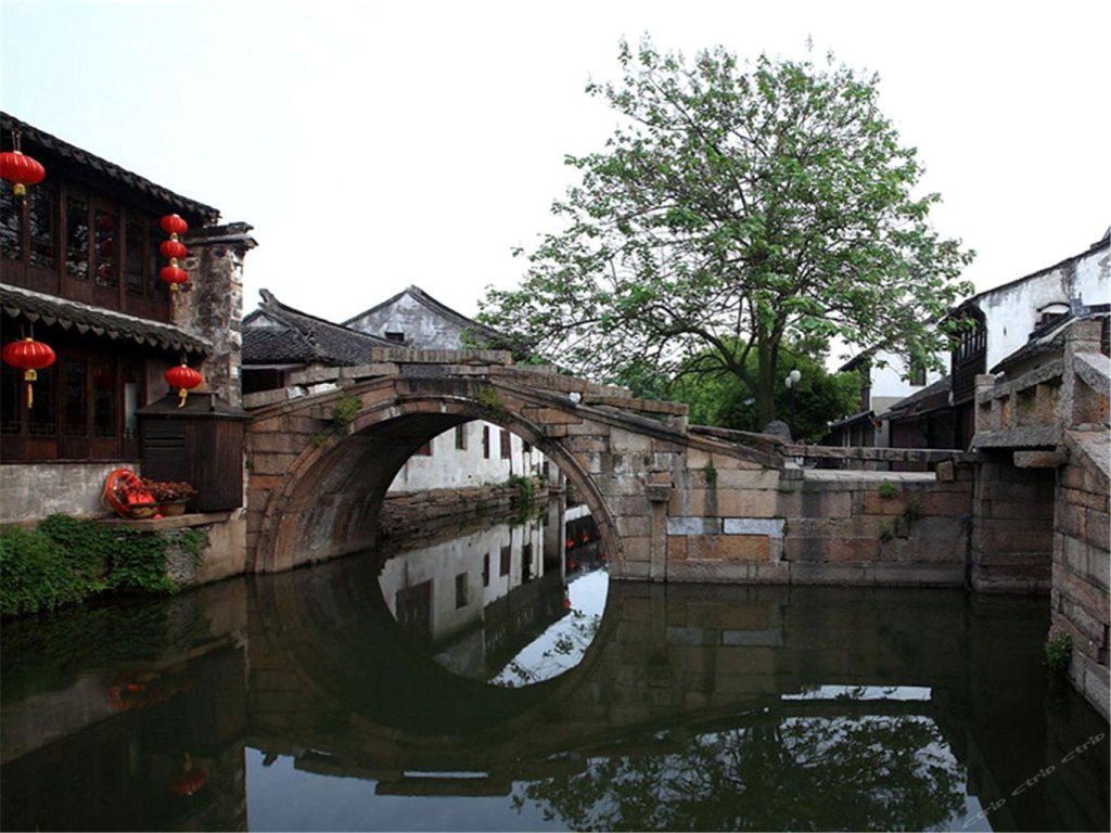 周庄双桥儿童画,双桥简笔画,周庄双桥简笔画_大山谷图库